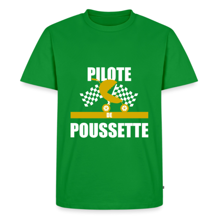 T-shirt premium homme - Pilote de poussette - vert - front