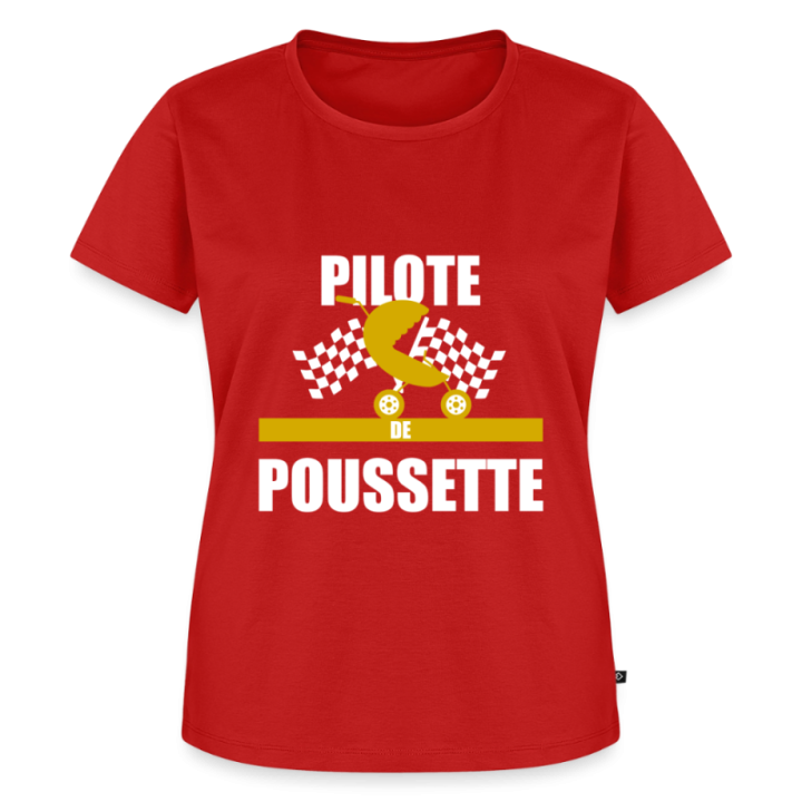 T-shirt premium femme - Pilote de poussette - rouge - front