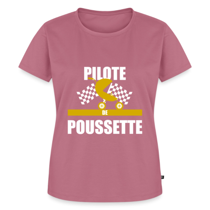 T-shirt premium femme - Pilote de poussette - mauve - front
