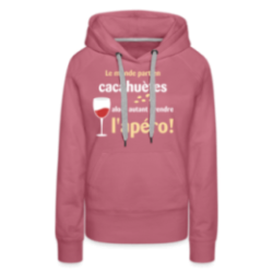 Sweat-shirt à capuche premium femme - Le monde part en cacahuètes