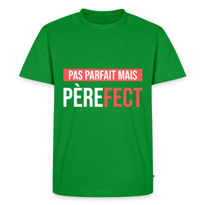 T-shirt premium homme - Pas parfait mais Père-fect - vert - front