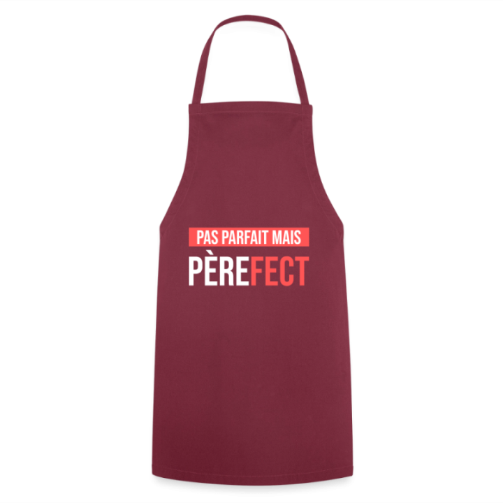 Tablier de cuisine - Pas parfait mais Père-fect - bordeaux - front