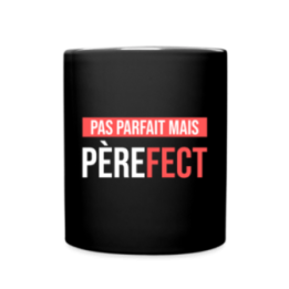 Mug uni - Pas parfait mais Père-fect - noir - front