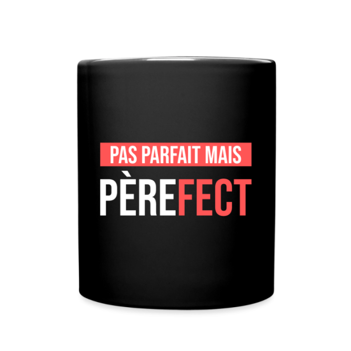 Mug uni - Pas parfait mais Père-fect - noir - front