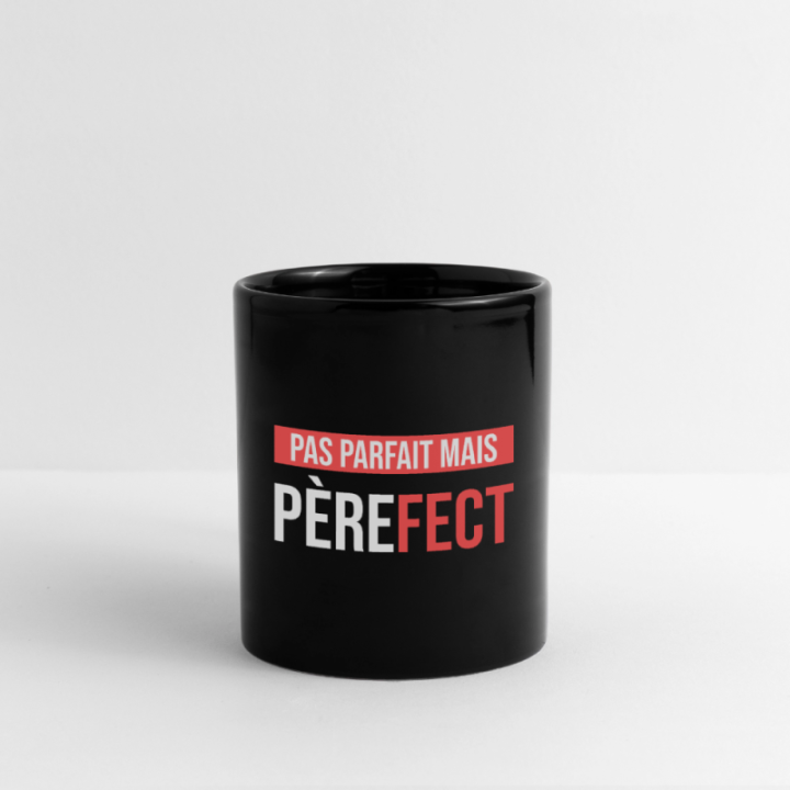 Mug uni - Pas parfait mais Père-fect - noir - front