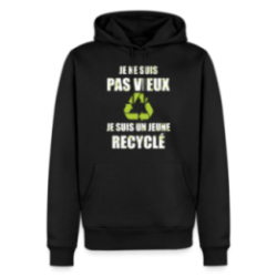 Sweat-shirt à capuche premium homme - Je suis un jeune recyclé