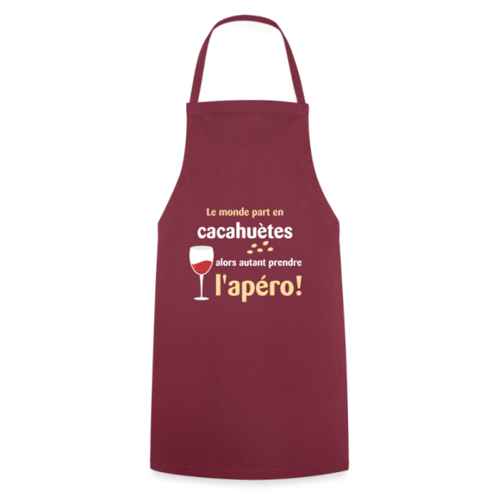 Tablier de cuisine - Le monde part en cacahuètes - bordeaux - front