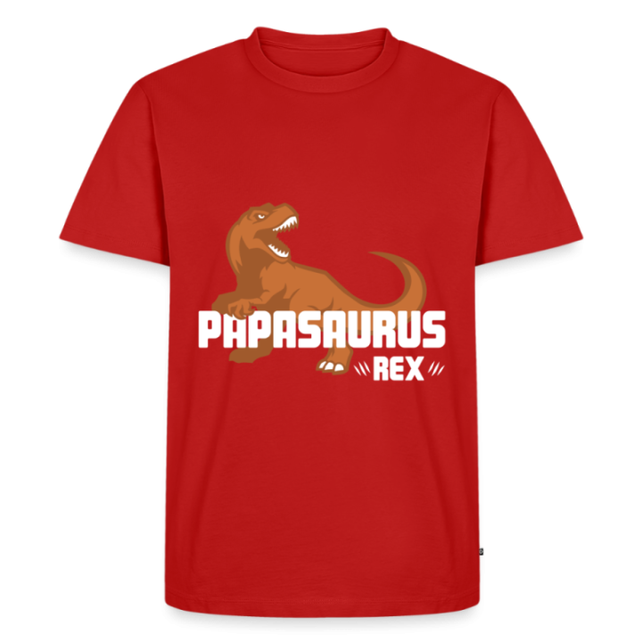 T-shirt premium homme - Papasaurus Rex - rouge - front