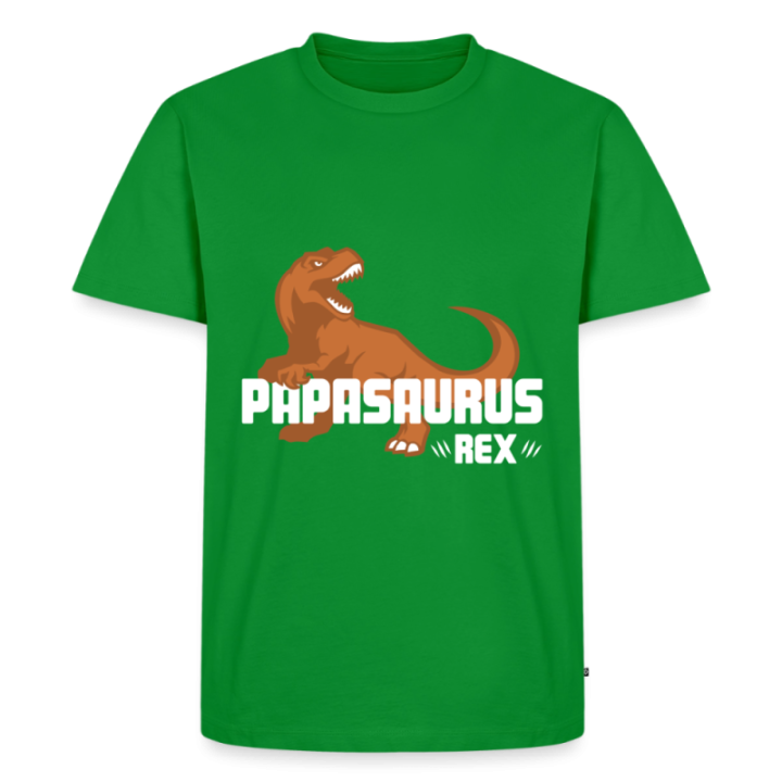 T-shirt premium homme - Papasaurus Rex - vert - front