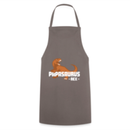 Tablier de cuisine - Papasaurus Rex - gris - front