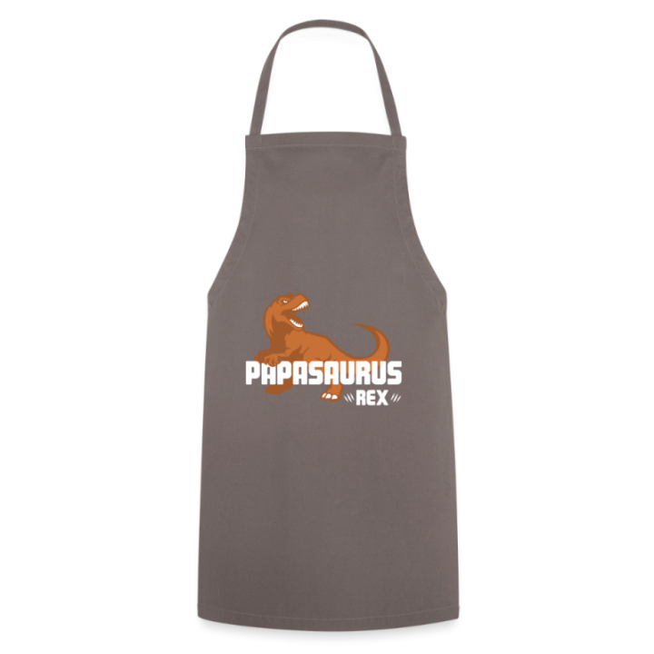Tablier de cuisine - Papasaurus Rex - gris - front