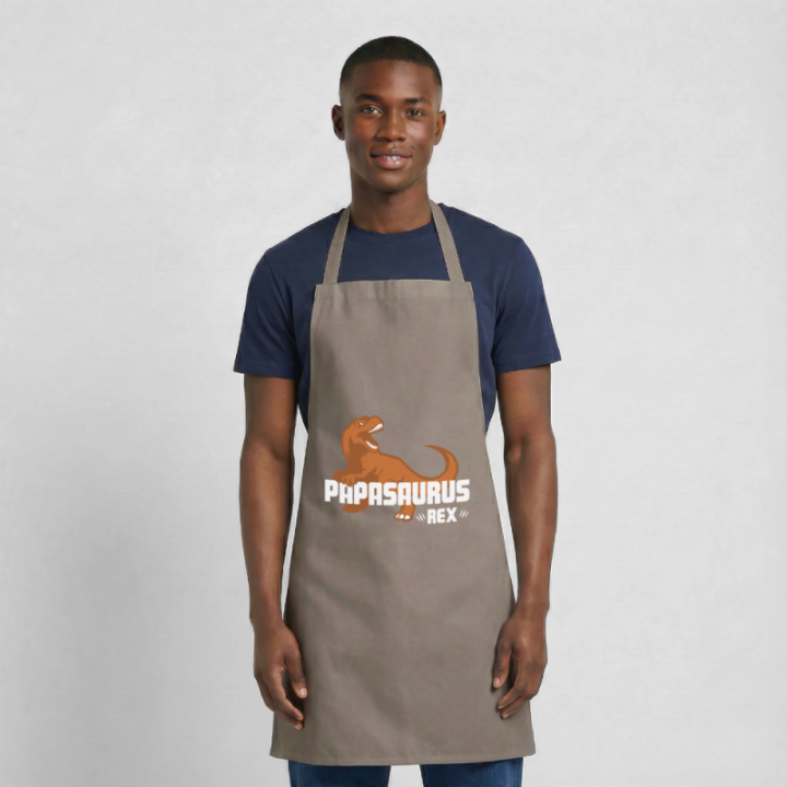 Tablier de cuisine - Papasaurus Rex - gris - front