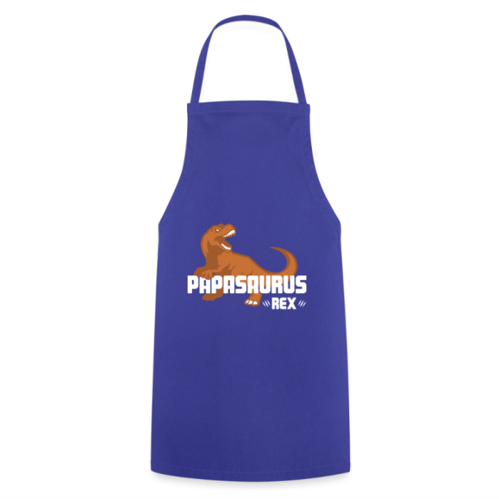 Tablier de cuisine - Papasaurus Rex - bleu royal - front