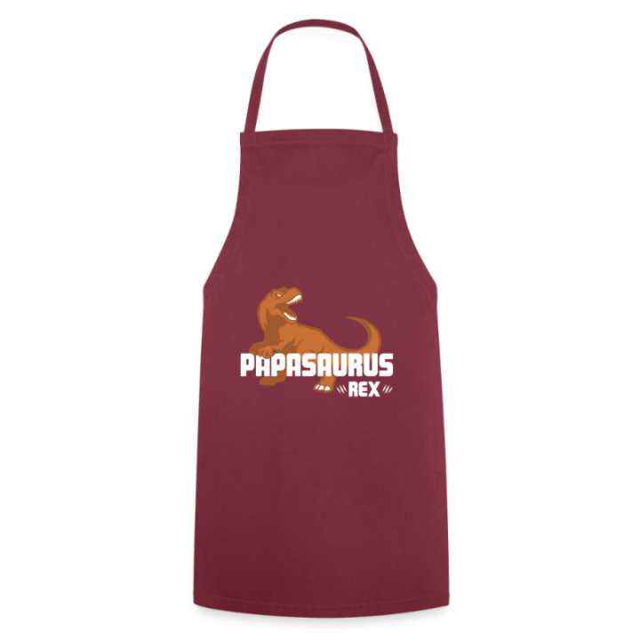 Tablier de cuisine - Papasaurus Rex - bordeaux - front