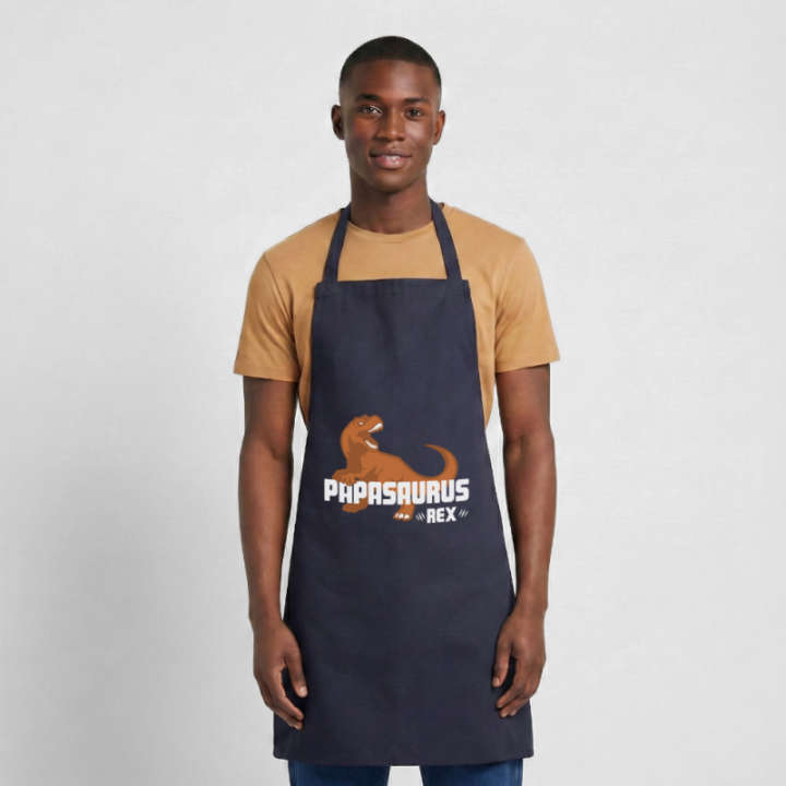 Tablier de cuisine - Papasaurus Rex - marine - front