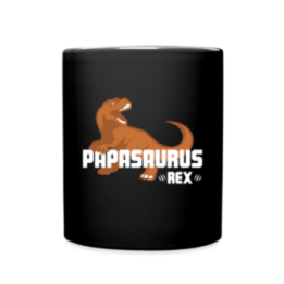 Mug uni - Papasaurus Rex - noir - front