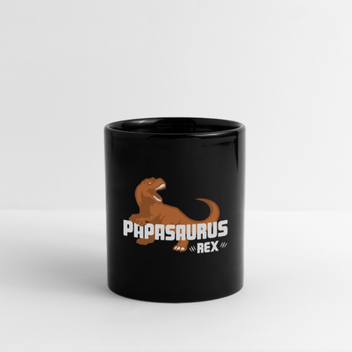 Mug uni - Papasaurus Rex - noir - front