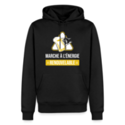 Sweat-shirt à capuche premium homme - Marche à l'énergie renouvelable