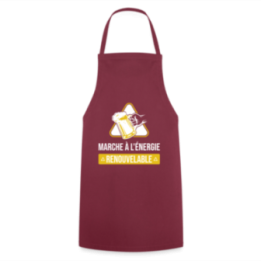 Tablier de cuisine - Marche à l'énergie renouvelable - bordeaux - front