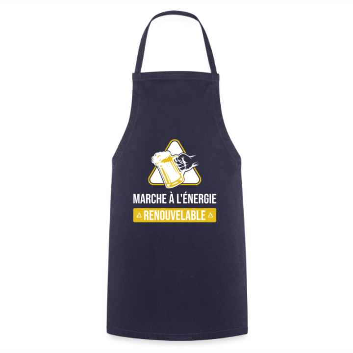 Tablier de cuisine - Marche à l'énergie renouvelable - marine - front