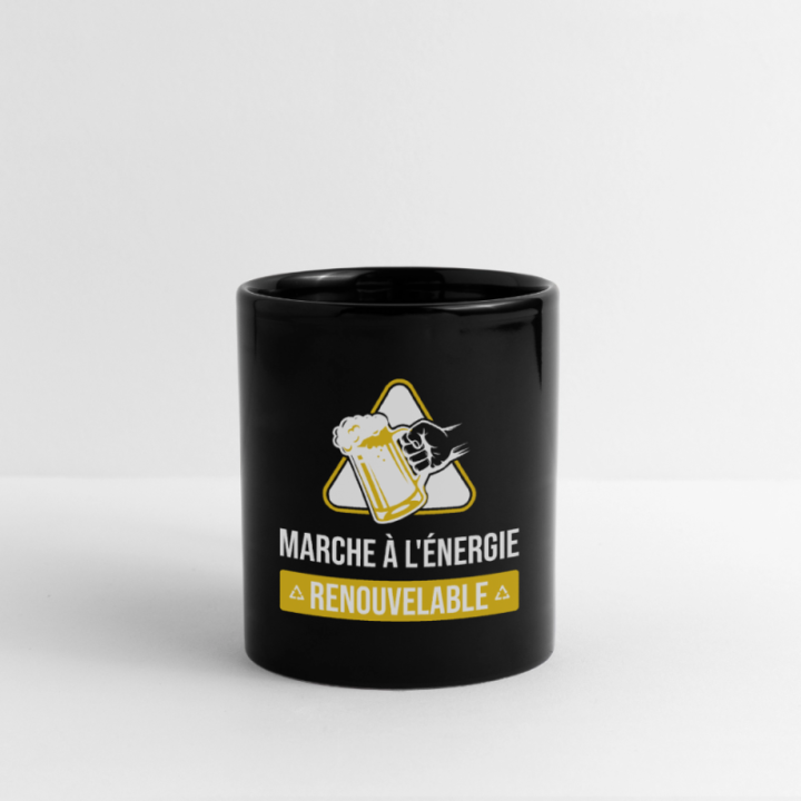 Mug uni - Marche à l'énergie renouvelable - noir - front