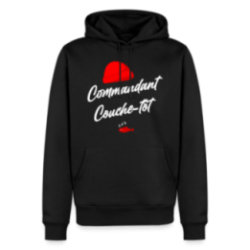 Sweat-shirt à capuche premium homme - Commandant Couche-tôt