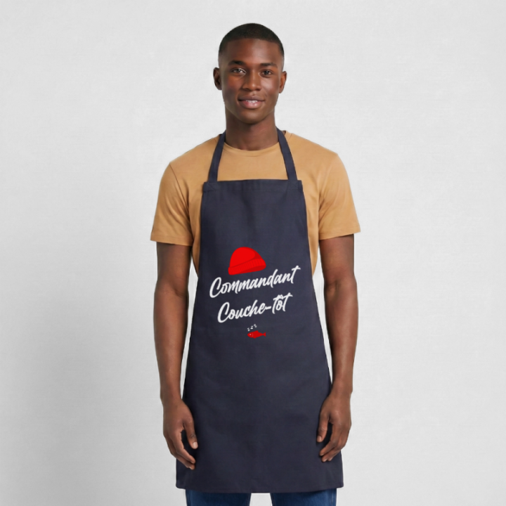 Tablier de cuisine - Commandant Couche-tôt - marine - front