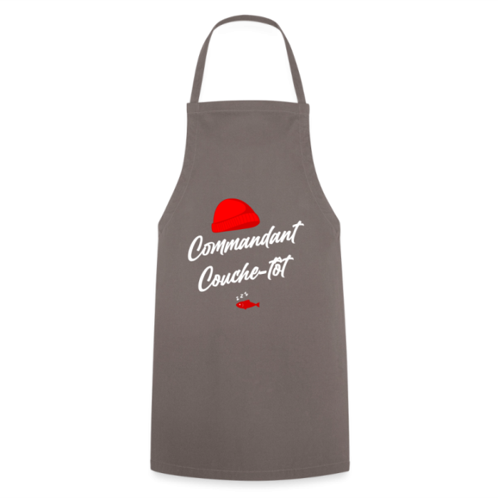 Tablier de cuisine - Commandant Couche-tôt - gris - front