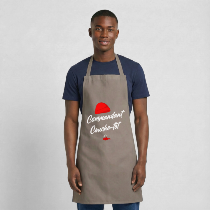 Tablier de cuisine - Commandant Couche-tôt - gris - front