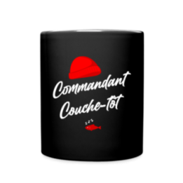 Mug uni - Commandant Couche-tôt - noir - front