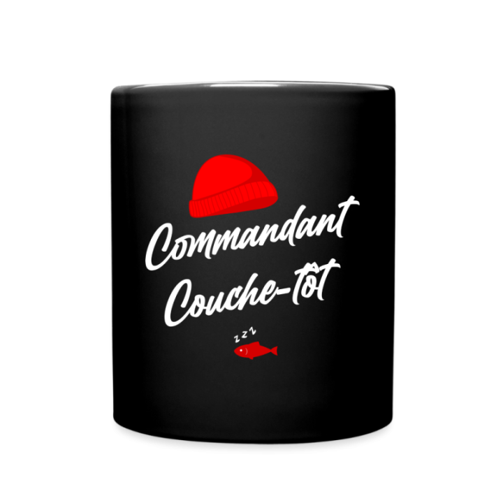 Mug uni - Commandant Couche-tôt - noir - front