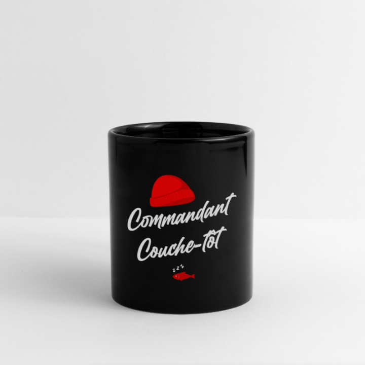 Mug uni - Commandant Couche-tôt - noir - front