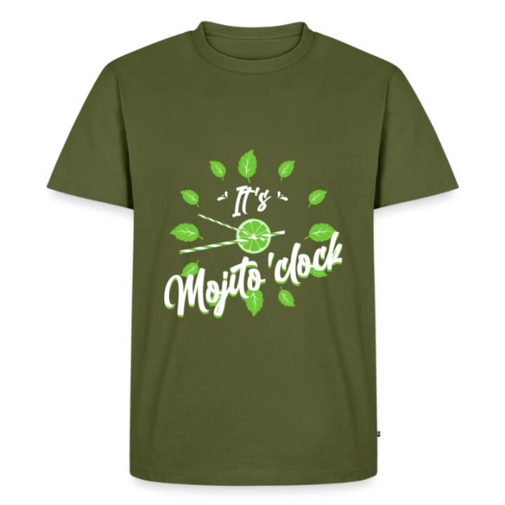 T-shirt premium homme - It's mojito'clock - kaki - front