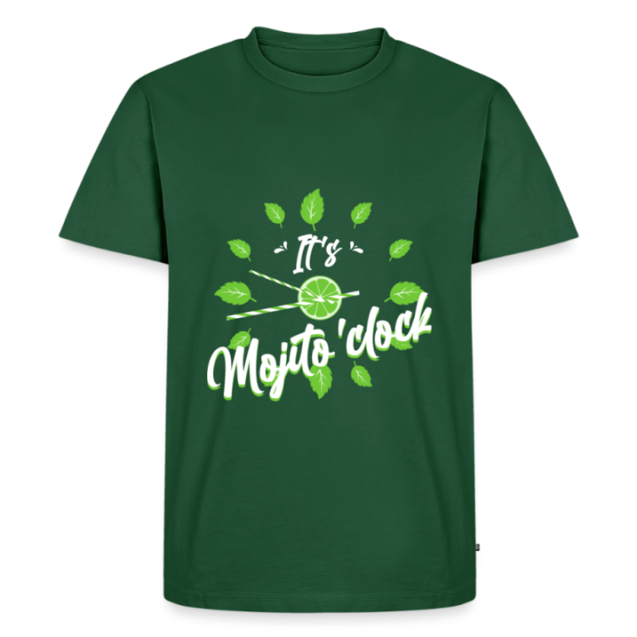 T-shirt premium homme - It's mojito'clock - vert bouteille - front