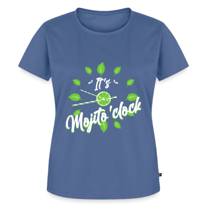 T-shirt premium femme - It's mojito'clock - bleu pigeon - front