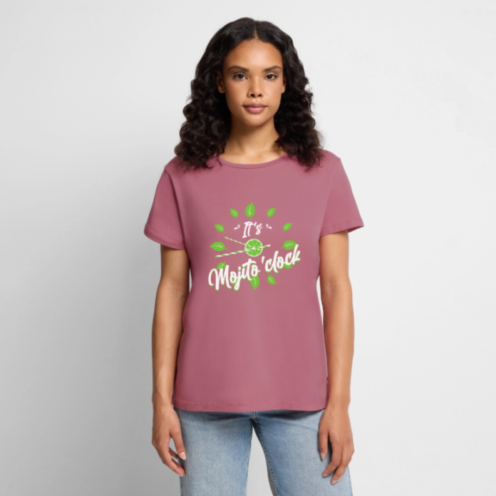 T-shirt premium femme - It's mojito'clock - mauve - front