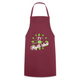 Tablier de cuisine - It's mojito'clock - bordeaux - front