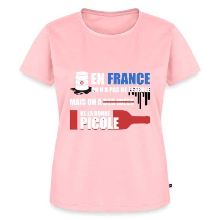 T-shirt premium femme - En france on a pas de pétrole - rose - front