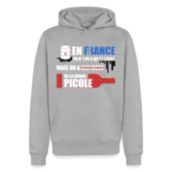Sweat-shirt à capuche premium homme - En france on a pas de pétrole