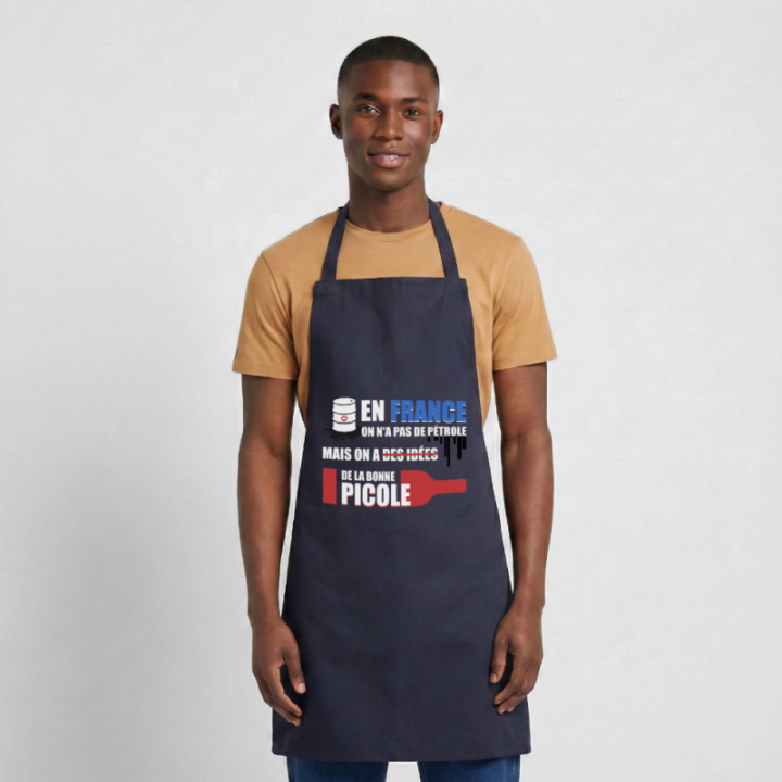 Tablier de cuisine - En france on a pas de pétrole - marine - front