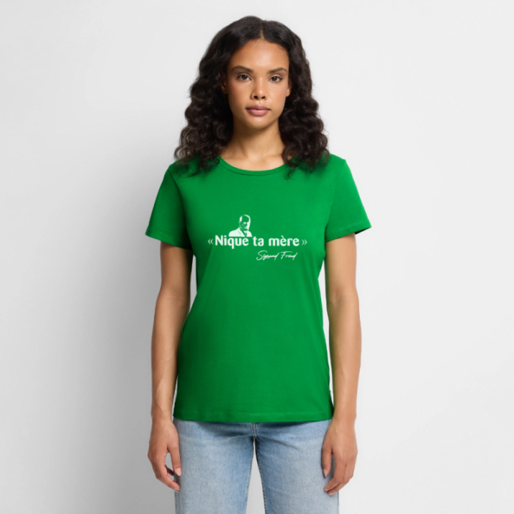T-shirt premium femme - Freud - vert - front