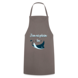 Tablier de cuisine - Plein la raie - gris - front
