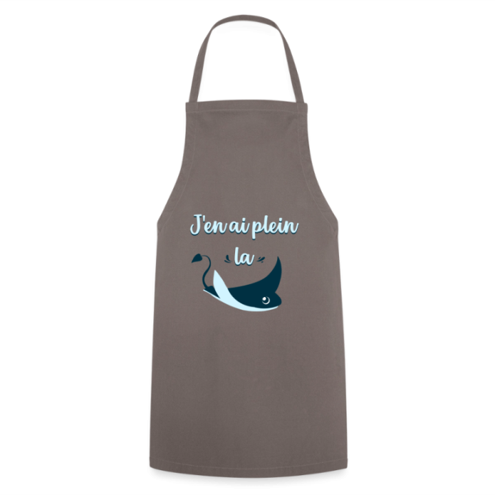 Tablier de cuisine - Plein la raie - gris - front