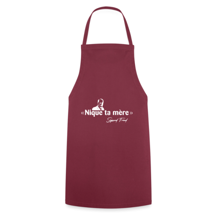 Tablier de cuisine - Freud - bordeaux - front