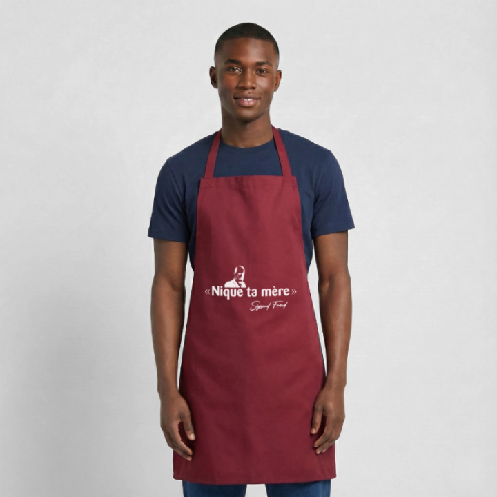 Tablier de cuisine - Freud - bordeaux - front