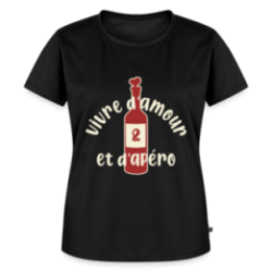 T-shirt premium femme - Vivre d'amour et d'apéro