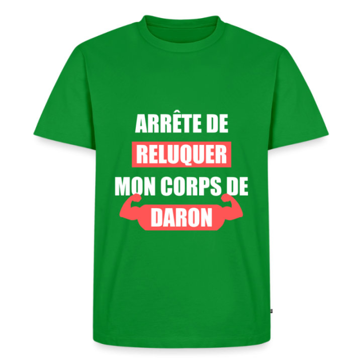 T-shirt premium homme - Mon corps de daron - vert - front