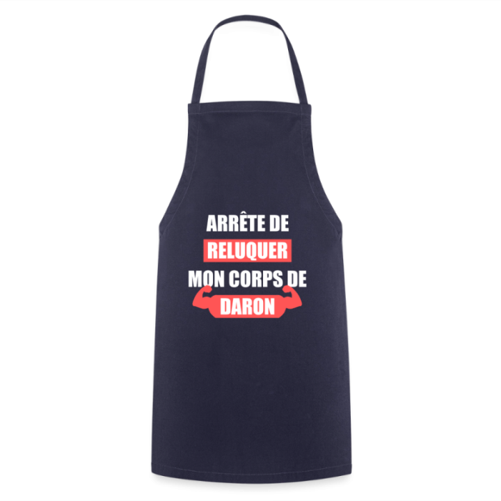 Tablier de cuisine - Mon corps de daron - marine - front