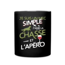 Mug uni - Un mec simple: Chasse et apéro