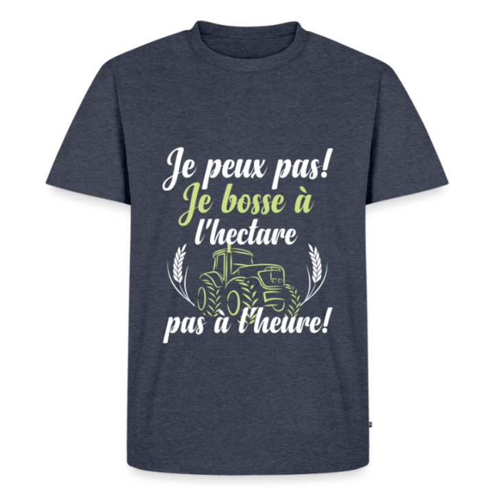  je bosse à l'hectare - gris chiné - front